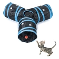 Brinquedo Túnel de Gato em T Dobrável - Azul