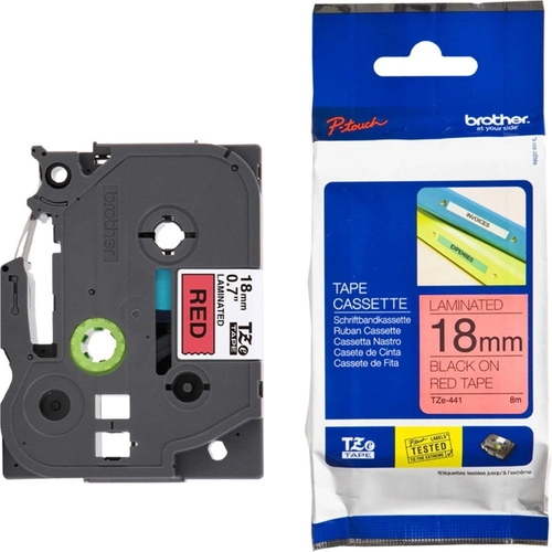 Fita Brother Preto/Vermelho Para Rotuladores TZE441