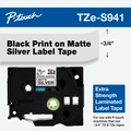 Fita Brother Preto/prata Fosco Para Rotuladores Tzes941