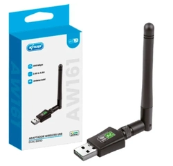 Adaptador wireless 600mb/s 2.4G dual band USB Kp-Aw161 com antena wifi - Knup