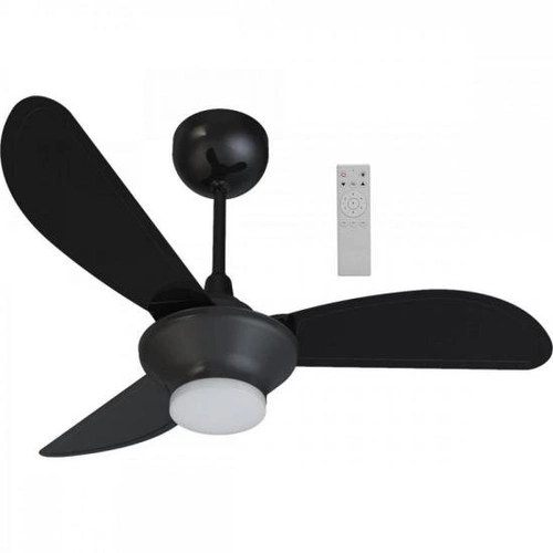 Ventilador De Teto Ventisol Mistral 3 Pás Preto Bivolt