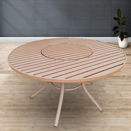 Mesa em Alumínio Ripado com centro giratório 140cm Rio de Janeiro