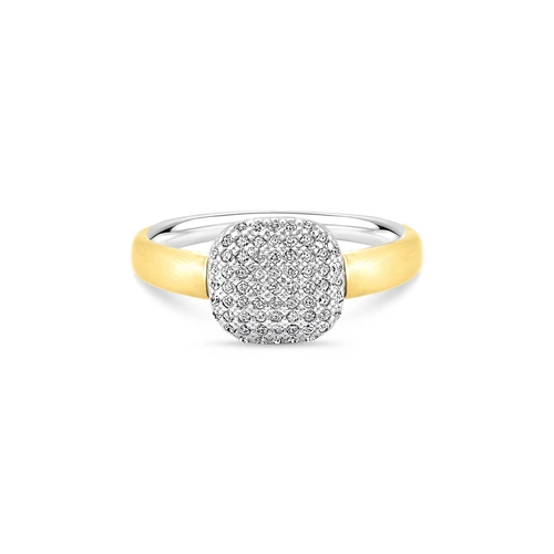 Anel Capri em Prata 925 e Ouro Amarelo 18k com Diamantes 0,31 ct