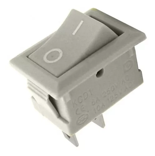 Chave Gangorra Kcd1-101 2 Terminais Cinza KCD1-101