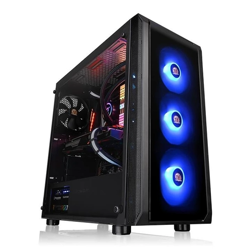 Gabinete Thermaltake Versa J23 Mid Tower RGB ATX Vidro Lateral Com 4 Fans Black - Ca-1l6-00m1wn-01