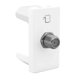 Modulo Conector Tomada Legrand Pial Plus+ Antena Tipo f 1m Branco  615030bc