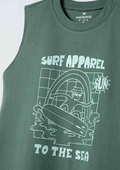 Camiseta Regata Surf Apparel Verde Hering - Masculina