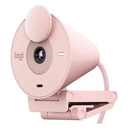 Webcan Logitech Brio 300 Full HD 1080P Rosa (USB-C, Microfone Integrado)