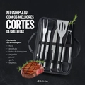 Kit Churrasco 10 Peças Aço Inox com Estojo de Transporte Grillrelax