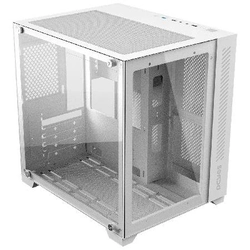 Gabinete Gamer Forcefield White Ghost - Frontal e Lateral Em Vidro - Pcyes - Gffwgp
