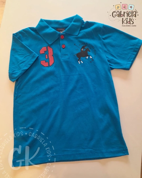 camisa polo azul
