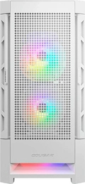 Gabinete Gamer Cougar Air Face RGB, Mid Tower,  Lateral de Vidro Temperado, 3 fans, Branco - 385ZD10.0005