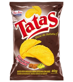 Batatas Sabor Costelinha Com Limão Tatas 40g