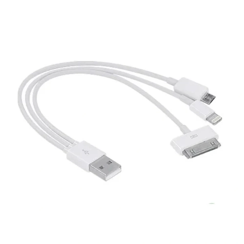 Cabo Adaptador Usb X Micro USB/Lightning/Dock 3 em 1 - Usb-All, Vinik, 23580