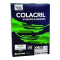Etiqueta Adesiva Colacril Carta CC182 33,9 x 101,6mm com 100 Folhas