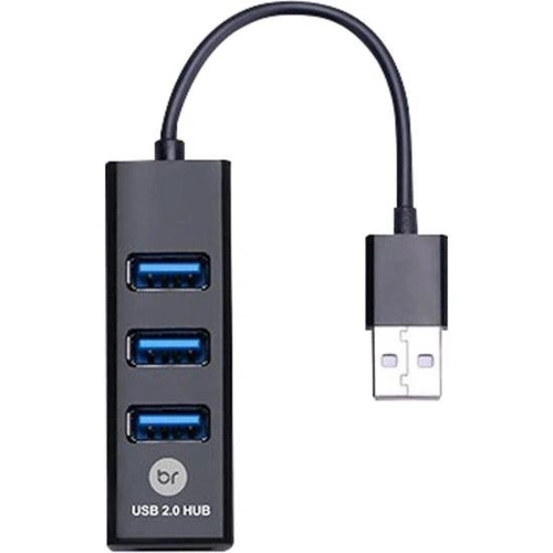 Mini Hub Usb 4 Portas Preto Bright