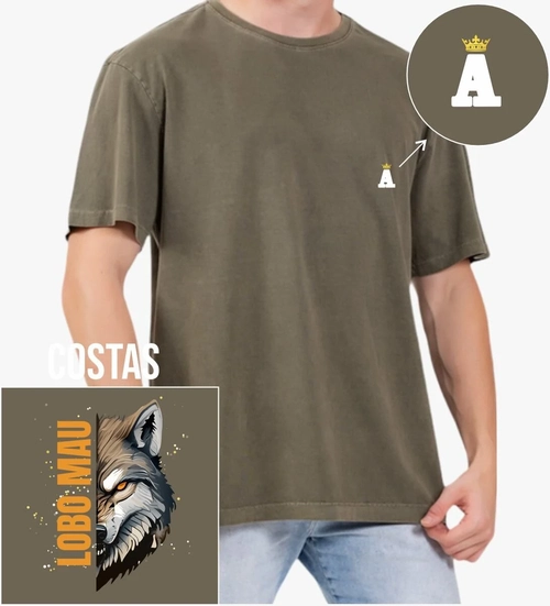 Camisa Lobo Mau – Stone 100% Algodão