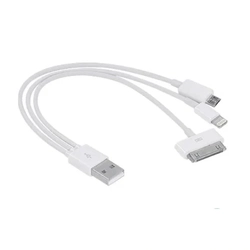 Cabo Adaptador Usb X Micro USB/Lightning/Dock 3 em 1 - Usb-All, Vinik, 23580