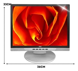 Monitor 17 Vga - 712sa tft1780psal Alto-Falantes - sem cabos - Usado - Aoc