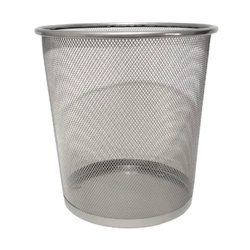 Cesto de Lixo Aramado Metal 8 Litros Cinza TN Office