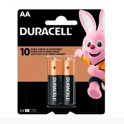 Pilha Alcalina AA  Pequena 2 Unidades Duracell