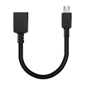 Cabo Adaptador Otg Micro Usb P/ Usb a 2.0 - Preto - 15cm - Pamup-15