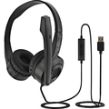 Headset Office Com Microfone Fortrek Hbs102 Usb Preto