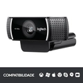 Webcam Logitech C922, Pro Full Hd, 1080p, C / Tripé - 960-001087