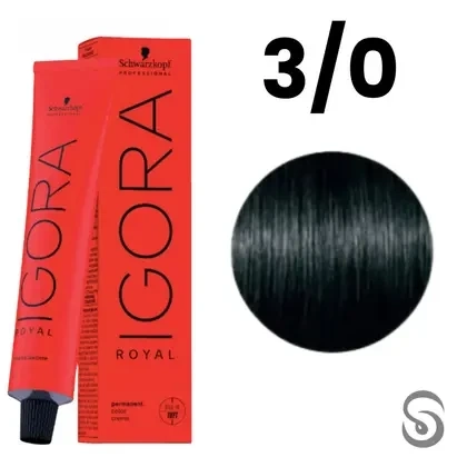 Schwarzkopf Igora Royal Coloração 3/0 Castanho Escuro Natural 60ml