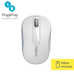 Mouse Sem Fio 1000dpi  Rapoo RA008 Branco