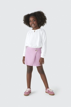 Blusa Manga Longa Flamê Branca Elástico Hering - Feminina