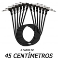 CABO PARA PEDAL P10 90G 6UN 45CM PRETO