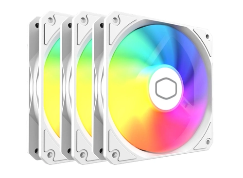 Kit 3 Fan Cooler para Gabinete Cooler Master Mf120 Lite Argb Branco 120mm   Mfw-b2dn-173pa-r1