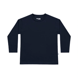 Camiseta Manga Longa Básica Marinho Fakini - Masculina