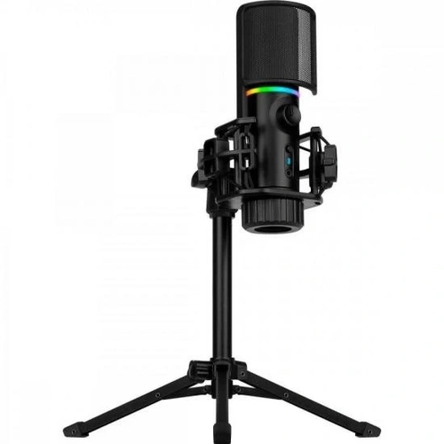 Microfone Gamer Streamplify Mic Tripod Com Tripé Ajustável Preto Rgb Mi-48-rgb-tp-bk