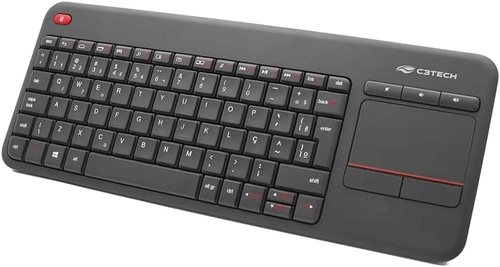 Teclado Sem Fio C3Tech Com Touchpad - K-WT200BK