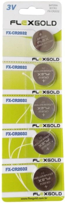 CR2032 Flex - 3V Lithium cartela c/5un.