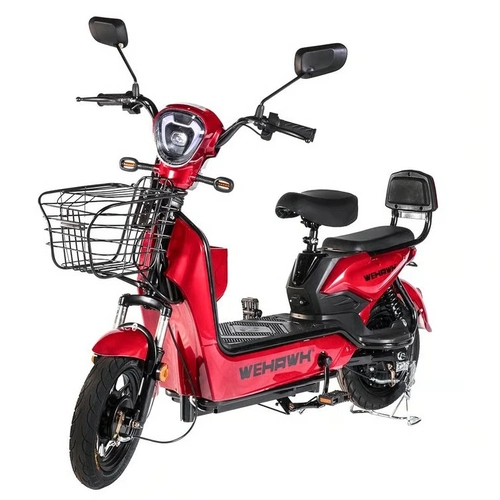 Bicicleta Scooter Eletrica Basket Wx-03 Wehawk 500w Bat 48v 12ah Vermelho bordo
