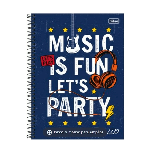 Caderno Espiral Capa Dura D+ 10 Matérias Universitário 200 Folhas Masculino Tilibra