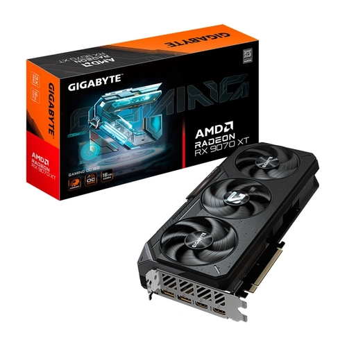 Placa de Vídeo 16GB RX9070XT Gigabyte Gaming OC - GV-R9070XTGAMING OC-16GD