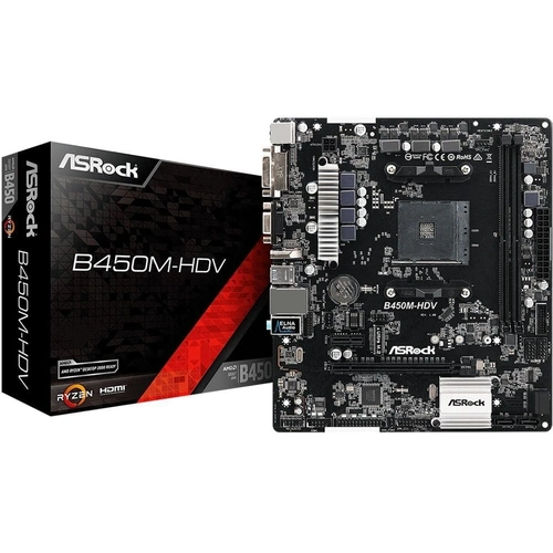 Placa Mãe AM4 Asrock B450m-hdv Ddr4