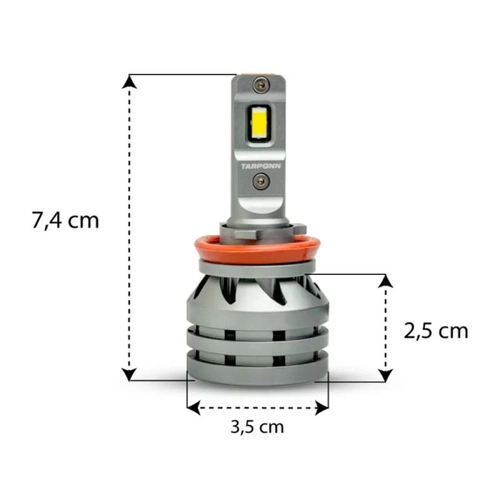 Kit Lampada Tarponn Tp-6123 Led Tx5 H8/h9/h11/h16-a Pro