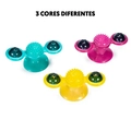 Brinquedo Giratório Interativo Azul para Gatos com Bolinha Pet