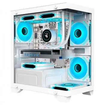 Gabinete Gamer K-Mex Aquario CG-W1F9 Poseidon ll  Branco - CGW1F9RH002CB0X