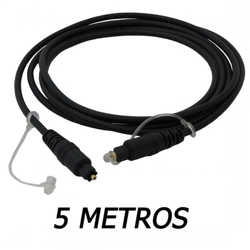 CABO DE FIBRA OTICA P/ AUDIO 5M PRETO