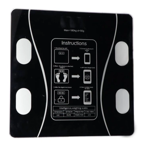 Balanca De Bioimpedancia Digital Western 180kg Com Bluetooth e Aplicativo Preta