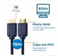 Cabo HDMI, Aquário, 4K15, 4K, Macho X Macho, 2.0, 15M
