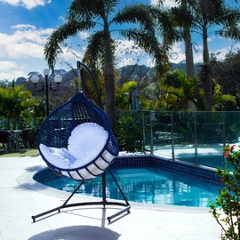 Balanço em Corda Náutica Alumínio e Pintura Epóxi  (com base) Iguaçu