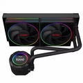 Water Cooler 240mm Pcyes Vision Black Vulcan - Tela LCD 2,1 - Vs240bv