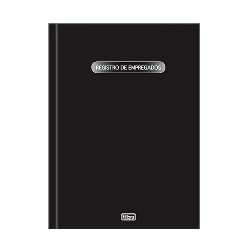 Livro Registro De Empregados Capa Dura Preto 50 Folhas Tilibra